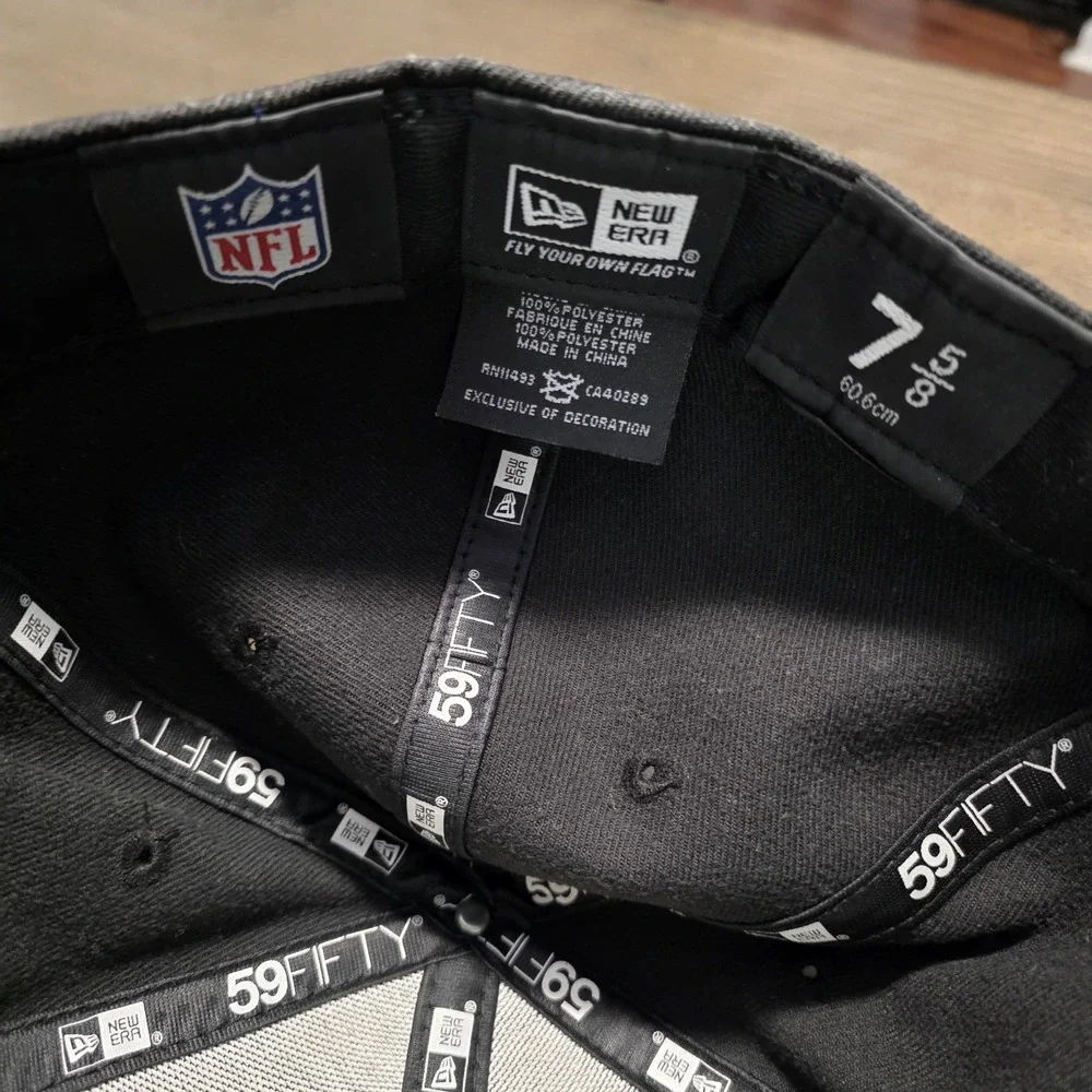 New Era 59FIFTY‎ Jacksonville Jaguars NFL Black Fitted Hat Size 7 5/8